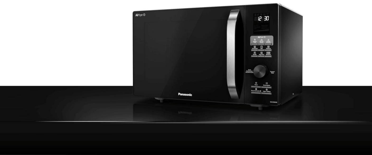 Novo Micro-ondas com função Airfryer da marca Panasonic, Modelo CD89